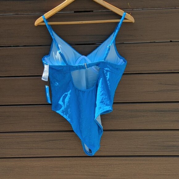 Cupshe Jacquard W-Wire Cheeky High-Leg One Piece Swimsuit - Large NWT - Picture 5 of 8